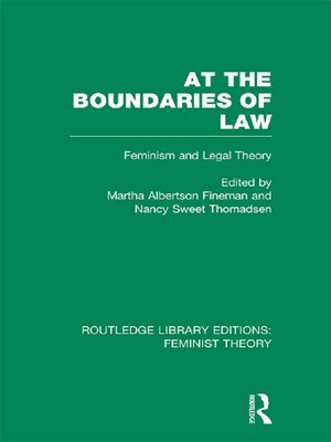 cover image of At the Boundaries of Law (RLE Feminist Theory)